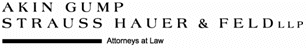 (AKIN GUMP STRAUSS HAUER AND FELD LLP LOGO)